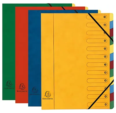 Zdjęcie produktu dla Organizer z gumką 12 sztuk dla formatu A4