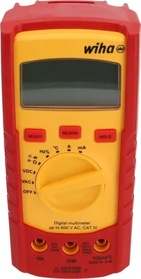 Produktbild von Wiha Digitalmultimeter bis 600 V AC CAT IV inkl. 2x AAA Batterien - Maxami