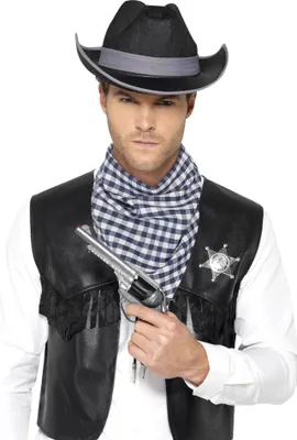 Produktbild von Smiffys - Western-Kostüm für Herren/Damen Uni Set SM3631 (M-L) (Schwarz)