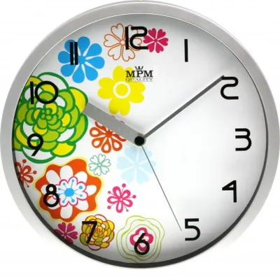 Obrázek produktu pro Nástěnné hodiny MPM, 3086.72.WE - stříbrný mat, 30cm