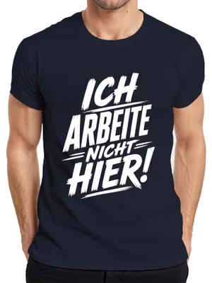Obrázek produktu pro Tričko s nápisem "Nejsem tu, abych se bavil", pánské, tmavě modré, velikost S. (Humorné, sarkastické)