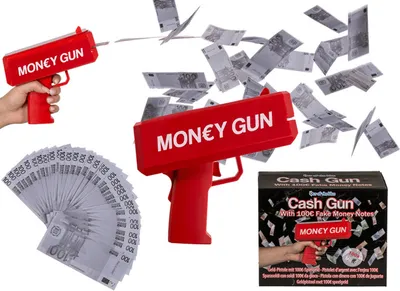 Obrázok produktu pre CASH GUN - Pištoľ na peniaze + bankovky