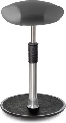 Produktbild von Sitz- Stehhocker Free Tall Triangel skai Kunstleder Grau Chrom /schwarz.