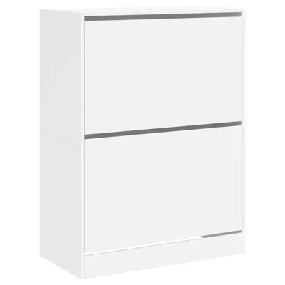 Produktbild von vidaXL Schuhschrank mit 2 Klappen Weiß 80x42x108 cm