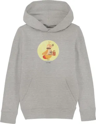 Produktbild von Mr. & Mrs. Panda Kinderpullover Glühwürmchen 5-6 Jahre (110/116) - Heather Grey - Geschenk, Liebesspruch, Kinderbekleidung, Liebe, Lustige Sprüche, Leuchten, Falter