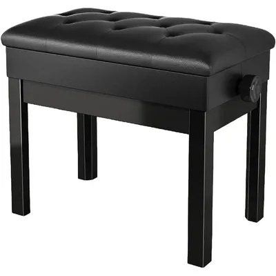 Zdjęcie produktu dla Stołek do fortepianu YX106, z regulacją wysokości, nośność 150 kg, czarny