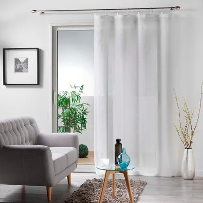 Image de Voilage anneaux 140x240cm Milza blanc