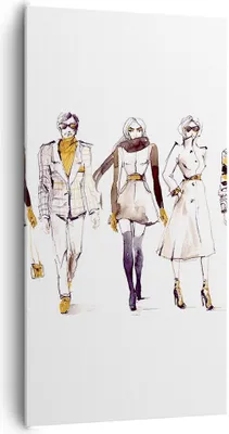 Produktbild von Bild auf Leinwand - Leinwandbild - eleganc e Farbe weiblich Mannequins - 65x120cm - Wand Bild - Wanddeko - Leinwanddruck - Bilder - Kunstdruck - Leinwand bilder - Wandkunst - PA65x120-3093