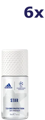 Produktbild von 6x Adidas Roll On deodorant For Men Star champions league 50 ml