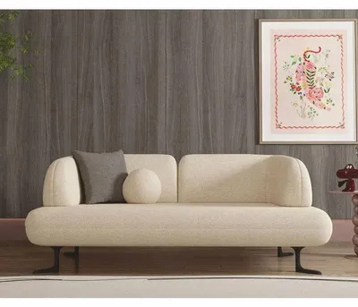 Image de Casa Padrino Luxe Canapé 2 places avec dossiers réglables Crème / Noir 169 cm - Meubles de Luxe
