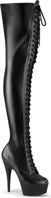 Produktbild von DELIGHT-3023 Damen Boots von Pleaser, Schwarz Matt , EU 38, US 8
