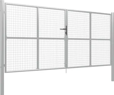 Immagine prodotto di Cancello da giardino in acciaio zincato 415 x 200 cm Argento