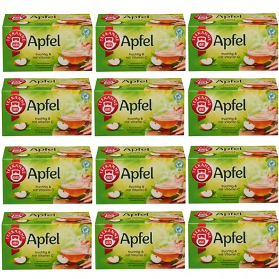 Produktbild von Teekanne Apfel Apfelteemischung fruchtig mit Vitamin C 60g 12er Pack