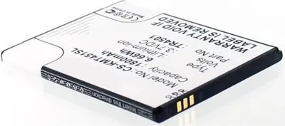 Produktbild von Akku für Kazam Trooper 451 Li-Ion 3,7 Volt 1800 mAh schwarz.