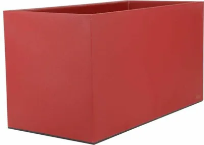 Image de Pot à plantes Riviera 80 x 40 cm Rouge Plastique Carré