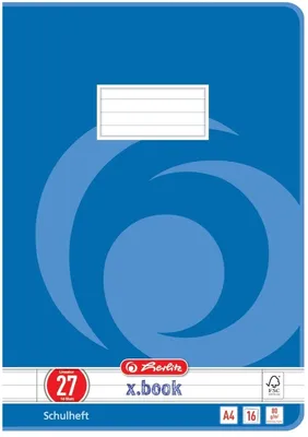 Produktbild von Herlitz 3322708 Schulheft (A4, Lineatur 27) 16 Blatt, 10er Packung