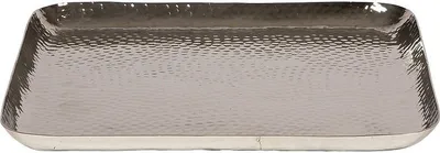 Produktbild von Broste Copenhagen Kerzentablett Kyler Aluminium silber