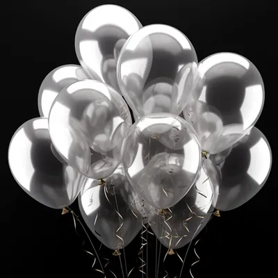 Produktbild von Latexballons 60 Stück, 12 Zoll, transparent, für Geburtstag