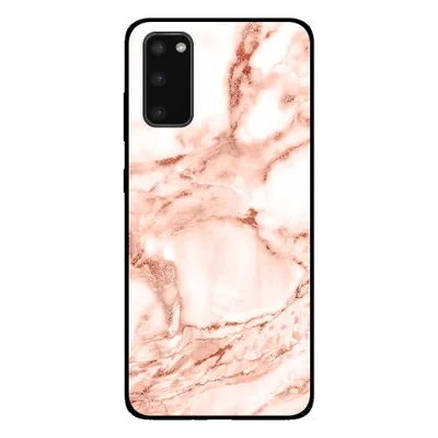 Obrázek produktu pro Smartphonica Pouzdro na telefon pro Samsung Galaxy S20 Plus mramorový vzhled - zadní kryt mramorové pouzdro - White Rose Gold