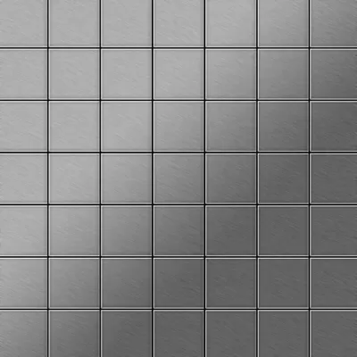 Produktbild von Mosaik Fliese massiv Metall Edelstahl gebürstet grau 1,6mm stark Attica-S-S-B