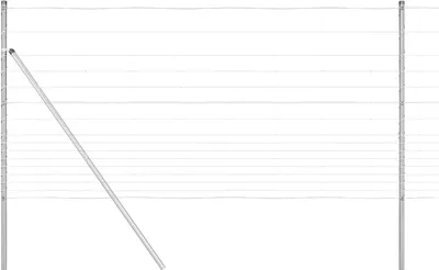 Immagine prodotto di vidaXL Palo di recinzione zincato 25 x 1,2 m in acciaio