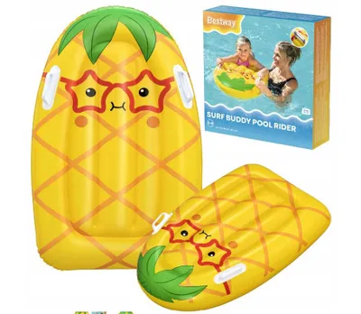 Produktbild von Aufblasbares Schwimmbrett Kinder 84x56 cm – Schwimmhilfe, Ananas Design
