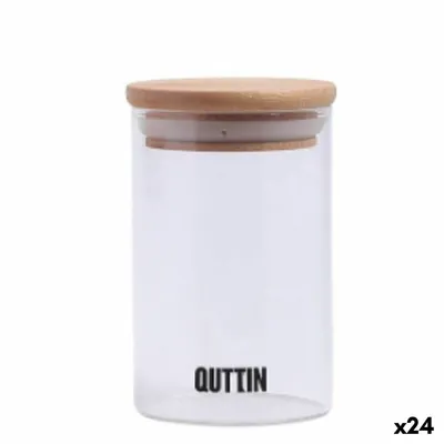 Produktbild von Transparentes Glasgefäß Quttin 6,5 x 11 cm Silikon 250 ml (24 Stück)