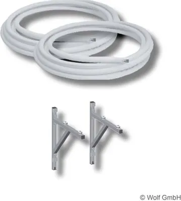 Produktbild von Wolf Paket Kältemittelleitung 10x1mm+16x1mm 25m Rolle mit Wandkonsole für BWL-1S(B)
