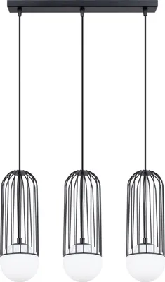 Produktbild von Lampa wisząca koszyczek nieregularny potrójny czarny BRINA 3xG9 8W SL.1334 Sollux Lighting