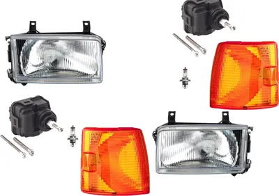 Produktbild von Scheinwerfer passend für VW Transporter T4 90-03 + H4 Links Rechts + LWR Blinker 1H0941295E 1H0941295C 4A0941295 701941017 701941017C 701941018 Johns