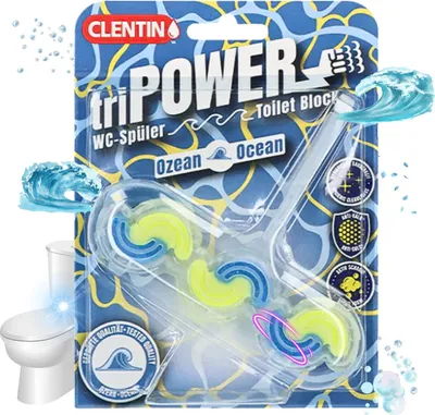 Produktbild von CLENTIN WC Stein Duftspüler 1 St x 45g Ocean / WC Reiniger 150 Spülgänge
