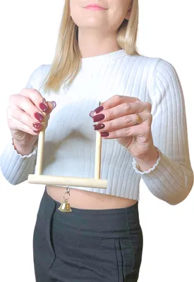 Image de SwingBell - Balançoire en bois avec cloche pour oiseaux