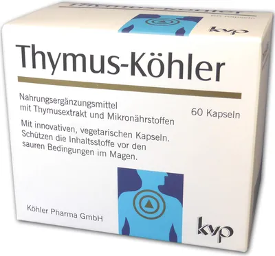 Image de Thymus-Köhler Capsules pour un bon fonctionnement du système immunitaire, 60 capsules