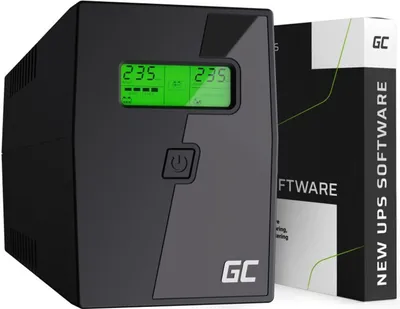 Zdjęcie produktu dla Green Cell UPS01LCD, Technologia line-interactive, 0,6 kVA, 360 W, Sinus, 230 V, 230 V