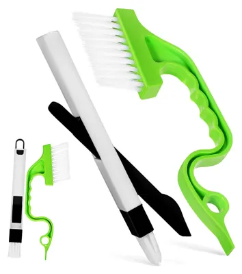 Produktbild von Reinigungsbürsten-Set aus Kunststoff für die flexible Reinigung von Fensterschienen und Türrahmen