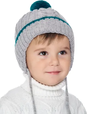Productafbeelding van Gebreide muts voor babyjongens - 9635 - lichtgrijs