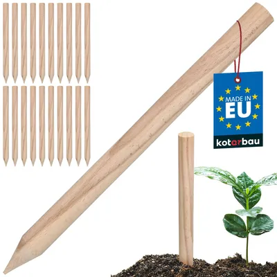 Zdjęcie produktu dla KOTARBAU® 20 szt. Paliki Drewniane Bukowe Geodezyjne 40 cm Podpora do Pomidorów Warzyw Drzewek