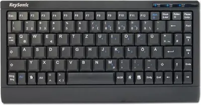 Immagine prodotto di KeySonic ACK-595C+, mini, cablato, USB + PS/2, nero