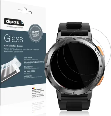 Produktbild von 2x Schutzfolie für HIDAMEL T3E - Anti-Shock 9H Folie dipos Glass Kunststoffglas