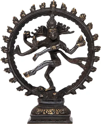 Produktbild von Nataraj Statue, Messing ca. 23 cm, schwarz