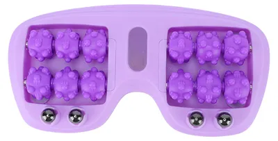 Produktbild von Fußmassagegerät Plantar Roller Dual Akupressur Tragbares Reflexzonenmassagegerät für Zuhause und Büro Lila