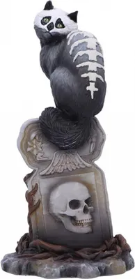 Produktbild von Gothic Totenschädel Katze by Martin Hanford 15cm