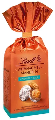 Produktbild von Lindt Weihnachts-Mandeln Caramel & Salz 100g