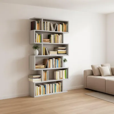 Productafbeelding van Ataman - Boekenkast, 80x24x192h cm Beton Grijs, 5 Planken