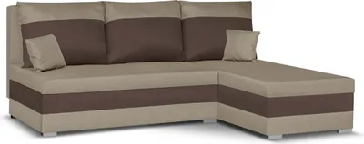 Produktbild von Ecksofa mit Schlaffunktion GUSTAV - Hellbraun/Dunkelbraun