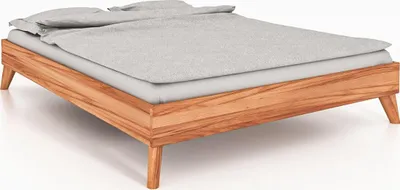 Produktbild von Bett Gerg 3 Sonderlänge 180x210 Kernbuche massiv ohne Kopfteil mit Holzbeinen