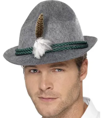 Immagine prodotto di Smiffys - Cappello con piuma e visiera - Poliestere SM136 (taglia unica) (grigio)