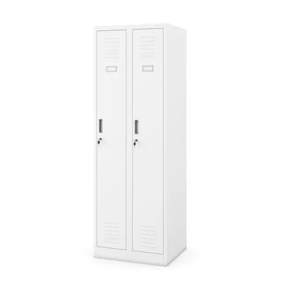 Produktbild von Spind Garderobenschrank Umkleideschrank Metallschrank Jan Nowak Kacper II 180x60x50 cm Weiß