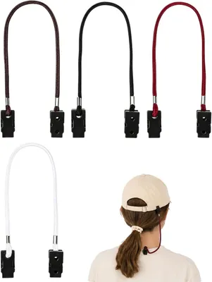 Productafbeelding van Hutbandclips, set van 4 stuks, verstelbaar, met koord, voor buitensport