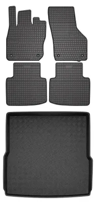 Obrázok produktu pre Gumové autokoberce SolidPRO + vaňa kufra pre: Volkswagen Passat B9 2023- kombi (Variant) 5 ks